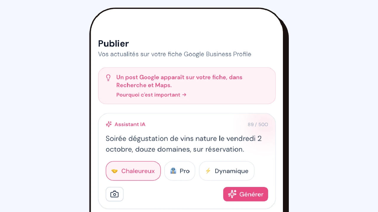 Publiez vos Google Posts depuis votre mobile