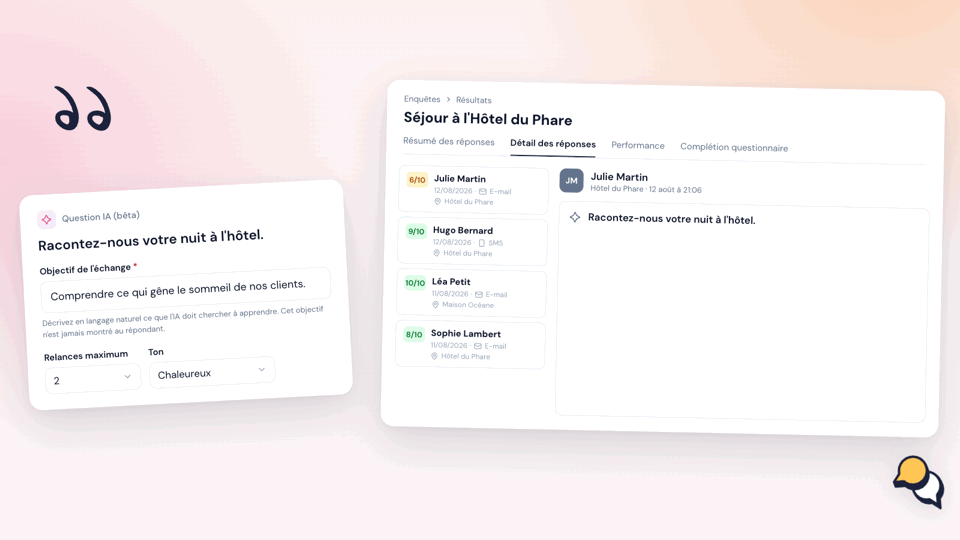 Collectez des feedbacks plus riches avec les questions IA