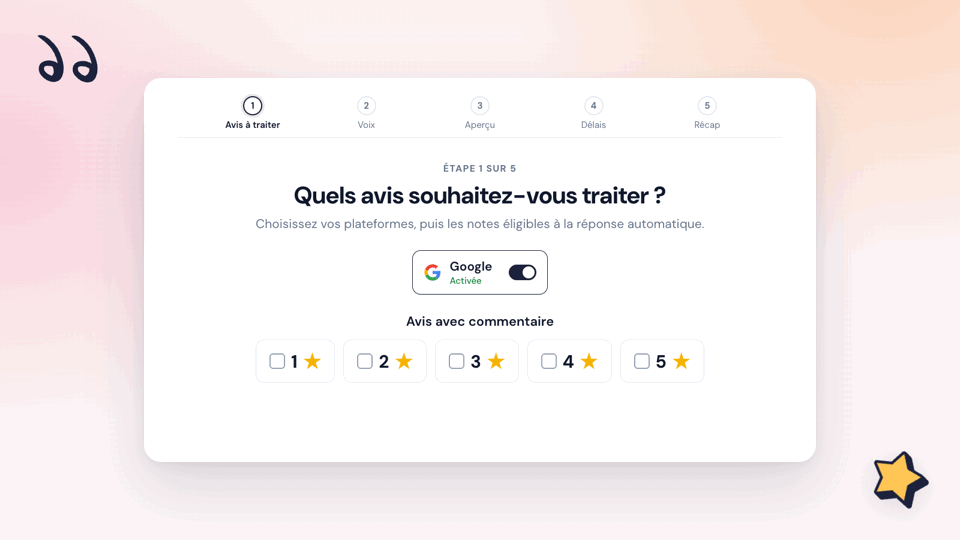 Activez les réponses automatiques aux avis en quelques clics